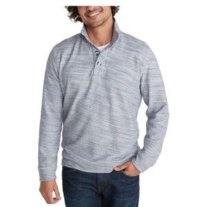 MARINE LAYER Clayton Textured Boucle Pullover XL Gray Casual Cotton Modern